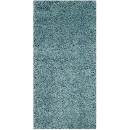 SAFAVIEH 8 x 10 ft. Rectangle Aqua Blue Milan Shag Rug SG180-6060-8